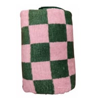 Başaran Tek Kişilik Ekose Genç Lüks Peluş Battaniye, 2,3Kg (Pembe)