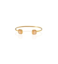 Kadir Jewellery 22 Ayar Altın Kaplama El İşçiliği Zirkon Taşlı Kadın Charm Bileklik (Turuncu)