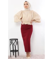 Kadın Kalem Etek (Bordo)