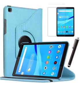 Lenovo Tab M8 8505 / 8705 Uyumlu 8 inç Kılıf Ekran Koruyucu Kalem Set (Mavi)