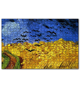 Cakapuzzle Vincent Van Gogh Buğday Tarlası Ve Kargalar  Puzzle Yapboz MDF (Ahşap) (255 Parça)