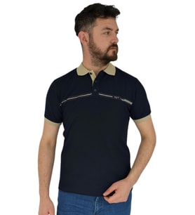 Erkek Polo Yaka Tişört Waffle 2369 BGL-ST02792 (Lacivert)