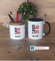 Abiye Hediye Kalemlik, Kupa Bardak T Kişiye Özel Hediye (Model 12)