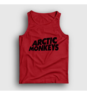 Presmono Unisex Sarı Logo Arctic Monkeys Atlet 14349tt (Kırmızı)