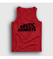 Presmono Unisex Sarı Logo Arctic Monkeys Atlet 14349tt (Kırmızı)
