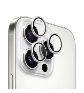 Microsonic Apple iPhone 16 Pro Max Tekli Kamera Lens Koruma Camı Siyah (Gümüş)