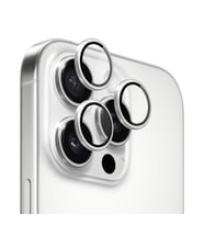 Microsonic Apple iPhone 16 Pro Max Tekli Kamera Lens Koruma Camı Siyah (Gümüş)