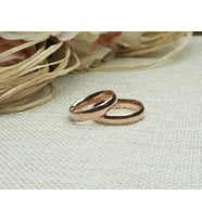 Düz Bombeli Gümüş Alyans 4 mm (Rose)