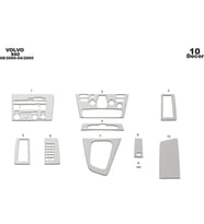 Meriç® Volvo S60 Ön Torpido Kaplama Maun 10 Parça 2000-2005 (Alüminyum)