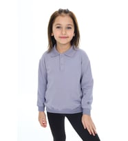 Toontoy Kız Çocuk Baskılı Sweatshirt (Koyu Gri)
