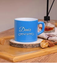 Kişiye Özel Tasarımlı Renkli Nescafe Fincanları 220 ML & Model No: SC-974 (Mavi)