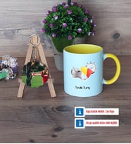 Hakem Kupa Bardak Beyaz ve Fotoğraflı Ahşap Anahtarlık Hediye (Model 7)