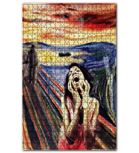 Cakapuzzle Yağlı Boya Resmi Ayrılık Kadın Çığlığı Puzzle Yapboz MDF (Ahşap) (500 Parça)