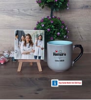 Hemşire Fotoğraflı Dekoratif Taş, Kupa Bardak Beyaz Hediye (Model 10)