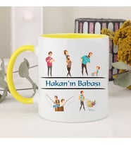Babalar Günü Hediyesi Kupa Bardak (Sarı)