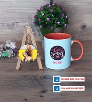 Love Yourself Kupa Bardak Beyaz ve Fotoğraflı Ahşap Anahtarlık Hediye (Model 13)