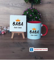 Babalar Günü Hediyesi Dekoratif Taş, Kupa Bardak Kırmızı HediyeBabaya Hediye (Model 1)