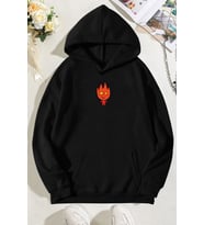 Unisex Ateş Avatar Baskılı Sweatshirt (Siyah)
