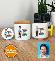 Kişiye Özel Karikatürlü Paramedik Hediye Seti T Kupa, Kalemlik, Anahtarlık Erkek Paramediğe Tıp Bayramı Hediyesi (Sarı)