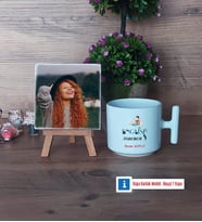 İngilizce Öğretmeni Fotoğraflı Dekoratif Taş, Kupa Bardak Beyaz Hediye Öğretmen Günü Hediyesi (Model 12)