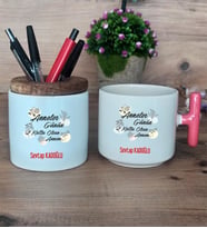 Anneler Günü Hediye Sepeti Kupa Bardak T Kulplu, Kalemlik Hediyeleri Anneye Doğum Günü Hediyesi (Model 4)