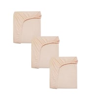3 Adet Pamuklu ve Lastikli 60 x 120 x 15 cm Penye Bebek Çarşaf (Somon)