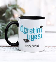 Öğretim Üyesi Tasarımlı Kişiye Özel Kupa Bardak (Siyah)