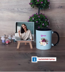 İsme Özel Doğum Günü Hediyesi Fotoğraflı Dekoratif Taş, Kupa Bardak Beyaz Hediye (Model 11)