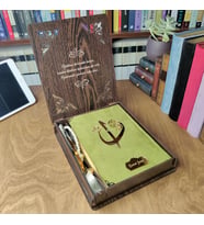 Kişiye Özel Ahşap Kutulu Kadife Kuran Seti (Model 4)