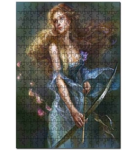 Cakapuzzle Kumral Saçlı Savaşçı Kadın Görseli Puzzle Yapboz MDF (Ahşap) (255 Parça)