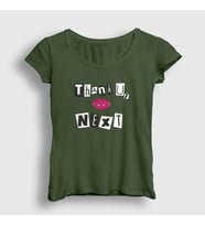 Presmono Kadın Sarı Next Ariana Grande T-Shirt 152702tt (Haki)