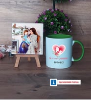 Anneye Doğum Günü Hediyesi Fotoğraflı Dekoratif Taş, Kupa Bardak Beyaz Hediye (Model 14)