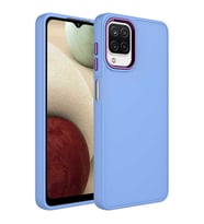 Galaxy M32 Kılıf Zore Luna Dışı Soft Yumuşak İçi Kadife Kılıf (Lila)