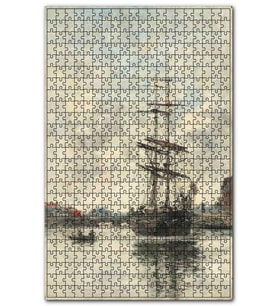 Cakapuzzle Yelkenli Tekne ve Sandalı Puzzle Yapboz MDF (Ahşap) (1000 Parça)