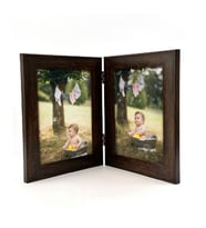 DECOLIFE İKİLİ FOTOĞRAF ÇERÇEVESİ, MENTEŞELİ ÇERÇEVE, FOTOĞRAF ÇERÇEVESİ, ANI ÇERÇEVESİ, RESİM ÇERÇEVESİ, ÇOKLU ÇERÇEVE 13x18 (Kahverengi)