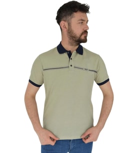 Erkek Polo Yaka Tişört Waffle 2369 BGL-ST02792 (Taş)