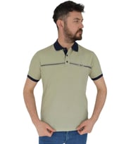 Erkek Polo Yaka Tişört Waffle 2369 BGL-ST02792 (Taş)