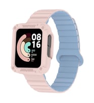 Xiaomi Redmi Mi Watch Lite 1 Kordon Double Color Magnetic Strap 105-BH52 (Pembe-Mavi)