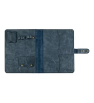 Twingold Kişiye Özel %100 Deri Rainbow iPad Organizer 11" Fuşya (Lacivert)