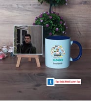 Blogger Fotoğraflı Dekoratif Taş, Kupa Bardak Beyaz Hediye (Model 3)