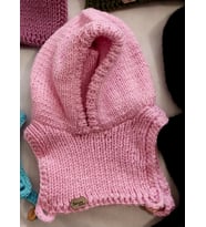 Çocuk Balaklava, Kışlık Çocuk Şapkaları , El Yapımı Kemzey Handmade Balaclava (Açık Pembe)