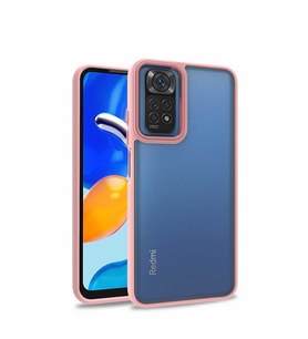 Xiaomi Redmi Note 11 Pro 5G Kılıf Case, Kamera Lens Korumalı Elektroplatin Kaplama Sert PC Koruyucu Colourful Platinum Serisi (Rose)