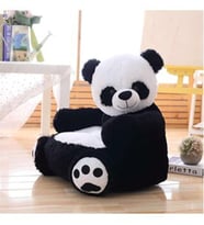 Panda Peluş Bebek - Çocuk Koltuğu (%100 Yerli) (Siyah - Beyaz)