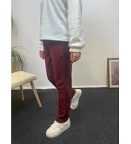Kadın Rahat Kalıp Beli Lastikli Cepli Polar Eşofman Altı SPR24EAK71 (Burgundy)