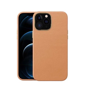 Uyumlu Model Apple iPhone 13 Pro Kılıf Deri Natura Kapak (KAHVE)