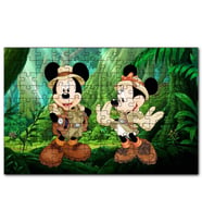 Cakapuzzle Masaüstünde Mickey Maus Minnie Mouse Safari Puzzle Yapboz MDF (Ahşap) (255 Parça)