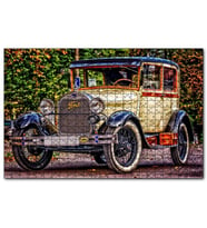 Cakapuzzle Krem Antika Ford Araba  Puzzle Yapboz MDF (Ahşap) (1000 Parça)