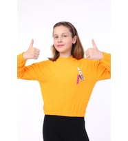 Toontoy Kız Çocuk Baskılı Sweatshirt (Oranj)
