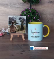 Fen Bilimleri Öğretmeni Fotoğraflı Dekoratif Taş, Kupa Bardak Beyaz Hediye (Model 7)