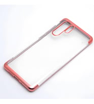 Huawei P30 Pro Kılıf Dört Köşeli Lazer Silikon Kılıf (Rose)